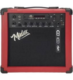 Resim MGA-25RD Elektro Gitar Amfisi 25 Watt USB Bluetooth Şarjlı 2 Girişli 