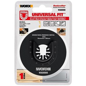 Resim Worx WA5008 Çok Amaçlı Raspalama Makinesi İçin 80 MM 360 Derece Metal-Ahşap-Fiberglas-PVC Universal Kesme Bıçağı 