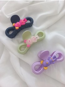 Resim 11 Cm 3 Adet Buyuk Kaliteli Mandal Toka Kalın Saç Lila 