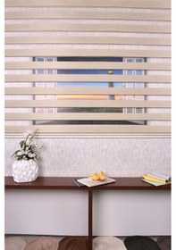 Resim Grej Düz Etek Dilimsiz Ds 11746 V3 Zebra Stor Güneşlik Perde 