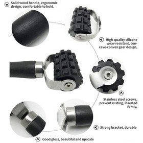 Resim Vkemall Ses Yalıtımı Ve Isı Yalıtımı Padleri İçin Silikon Ve Çam lı Uygun Aracı - Ergonomik Ahşap Kolu, Kaydırma Kolu 17x5 Cm 
