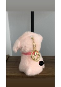 Resim Sevimli Dil Çıkaran Köpek Peluş Oyuncak Anahtarlık Hediyelik Uyku Arkadaşı 15 Cm PEMBE 