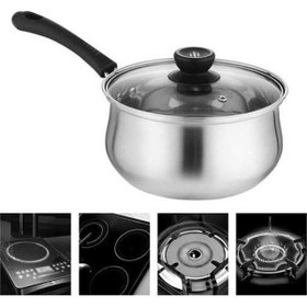 Resim Opulentliving Elmpaly Paslanmaz Çelik Buharlı Tencere Seti - 18cm, Gümüş, Cam Kapaklı, Dayanıklı Pişirme Aleti 