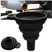 Resim Araba Motoru Eğrisi Evrensel Silikon Sıvı Eğrisi Yıkama Sıvısı Değiştirme Katlanabilir Taşınabilir Otomatik Motor Yağı Benzin Değiştirme Eğrisi 