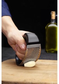 Resim Tutma Kollu Paslanmaz Çelik Sarımsak Ezici Doğrayıcı Çok Renkli 