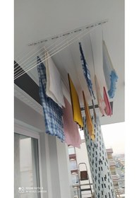 Resim Yıldız White 3 Sıralı 150 Cm Boyunda Asansörlü Çamaşır Kurutucu Gümüş 