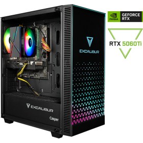 Resim Casper Excalibur E65L.144F-DFT0X-0HD Intel Core I5-14400F 32GB RAM 1TB SSD NVIDIA Geforce RTX 5060TI Freedos 