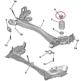 Resim Peugeot 3008 (2024-2025) Arka Helezon Yayı Üst Tablası (Orijinal) 