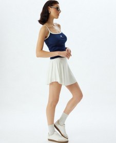 Resim Koton Tenis Eteği Şortlu Kloş Rahat Kalıp Ekru 4sak10955ek Ekru 