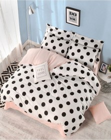 Resim Eponj Home Nevresim Seti Çift Kişilik Mixpuan Beyaz-Somon Beyaz - Somon 