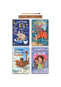 Resim Timaş Çocuk Çantamdan Fil Çıktı - Uzaya Giden Tren - Benim Zürafam Uçabilir - Canım Kendim Set 4 Kitap 