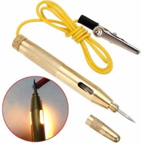 Resim 7747 12V Araç Oto Araba Kontrol Test Kalemi Timsah Ağızlı Oto Elektrik Kontrol Kalemi, Metal Gövdeli, 6/24V 