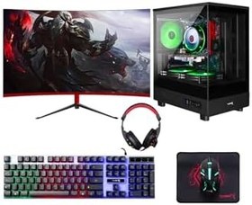 Resim TURBOX Tx6090 i7 7700 16GB DDR4 512GB SSD 4GB RX550 23.6 Curved Masaüstü Oyun Bilgisayarı 