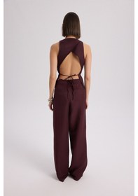 Resim Mai Collection Mai Studios Co. Nagmetah Sırt Pencereli Bordo Yelek Pantolon Takım Bordo 