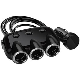 Resim Dianziye Araç Şarj Cihazı 3 Çıkışlı 2 Usb 1a+2.1a Bağımsız Anahtar Led Göstergeli 12-24v Siyah Paketli 