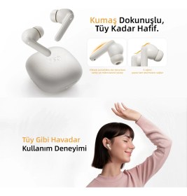 Resim QCY Buds Bluetooth Kulaklık Ipx4 35 Saat Ultra Uzun Pil Ömrü Düşük Gecikme 0.06s Aı Siyah 