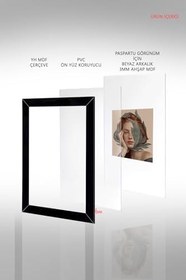 Resim yhfoto 3 Adet 10x10 Çerçeve Beyaz Ahşap Şeritli Fotoğraf Mdf Çerçeve Kare Çerçeve Çok Renkli 10 x 10 