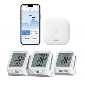 Resim X-Sense Akıllı Termometre Higrometre, Isı Nem Ölçer , Baz İstasyonlu(1 Ad STH0A + 1 Ad SBS50) 