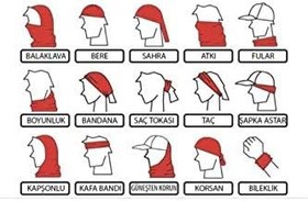 Resim Bebo Store Extreme Spor Motor Ve Bisiklet Kullananlara Özel Desenli Buff Boyunluk Bandana Balaclava 