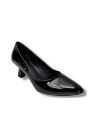 Resim C-shoes 349-26 Rugan Deri Orta Boy Topuklu Kadın Stiletto Siyah 