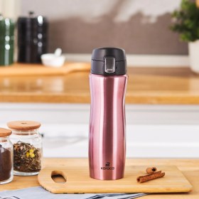 Resim Karaca Jüpiter Güvenlik Kilitli Sızdırmaz Kapaklı Paslanmaz Çelik Termos 500 ml Rosegold 