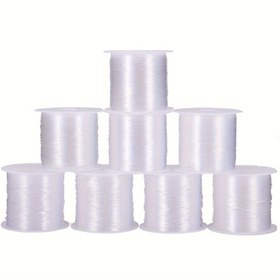 Resim 1 Rulo Premium Şeffaf Naylon Balıkçılık İpi, 0.2mm Kalınlık - Kristal Berraklık, Güçlü & Dayanıklı DIY Takı Yapımı, Boncuklama & El İşleri için, 142 Yard, El Sanatları Malzemeleri|Şeffaf Hat|Güçlü Malzeme 