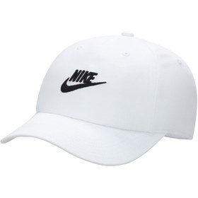 Resim Nike Club Çocuk Beyaz Günlük Stil Şapka FB5063-100 