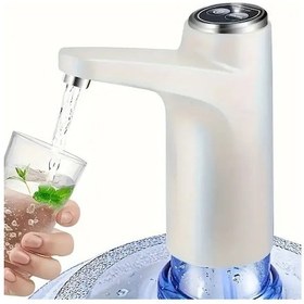 Resim Tongdashop Usb Şarjlı Taşınabilir Su Pompası Beyaz 5 Galon 7 57 18 93 L Şişe İçin Kolay Kurulum 