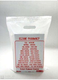 Resim 2000 Net Ad 22X33Cm Barkod+Logolu Orta Elgeçme Bio Eczane Poşeti 