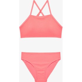 Resim Turkuaz Genç Kız Holly Halter Yaka Bikini Takımı 