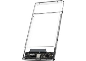 Resim JEYI XRAY-9201 2.5" Şeffaf SATA 3.0 HDD/SSD to USB 3.1 Harici Disk Kutusu (6TB,UASP, TRIM Destekli) 