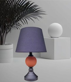 Resim Alyoşa Abajur Siyah Metal Kırmızı Seramik Siyah Şapka Siyah 