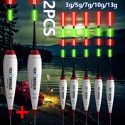 Resim 2 Elektronik Yüzer LED Işıkla Balıkçılık Yüzerleri, 2 CR425 Pil ile Gece Balıkçılığı Yüzerleri, 3 Katmanlı Kalınlaştırılmış ve Şeffaf Görünümlü, Pil ile Çalışan Balıkçılık Yüzerleri 