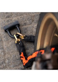 Resim "tru-tension Heavy Duty Motorcycle Chain & Lock - 1.5m X 10mm Yüksek Güvenlikli Motosiklet Kilidi " 