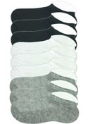 Resim 9 Adet Çocuk Sneaker Patik Çorap Siyah Beyaz Gri (552152107) 