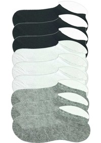 Resim 9 Adet Çocuk Sneaker Patik Çorap Siyah Beyaz Gri (552152107) 