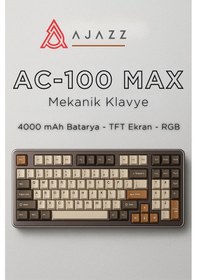 Resim Ac100 Max Mekanik Klavye,alüminyum Gasket Tasarım Tft Ekranlı Hot-swap Rgb- 4000 Mah 