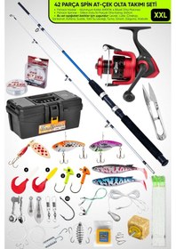 Resim Fishack Spin At-çek Deniz Ve Göl Profesyonel Olta Seti Takımı - Xxl - 2.40mt / 10-30gr - 42 Parça Elite 