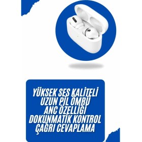 Resim Bluetooth Kulaklık Kulak Içi Silikonlu Stereo Yüksek Ses Kaliteli Dokunmatik 