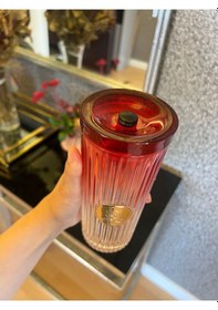 Resim Morponi Pipetli Cam Bardak Tekli Pinterest Model Kırmız 450 Ml Kırmızı 