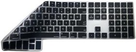Resim McStorey Apple Magic Keyboard 2 A1843 Numerik Türkçe Q Klavye Koruyucu - TR UK US Uyumlu ISO + ANSI Hibrit Kesim Ultra İnce Silikon Kaplama Toz ve Sıvı Koruma Keyboard Cover Siyah 