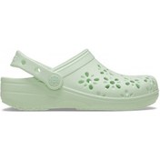 Resim Crocs Classic Floral Cut Out Clog Kız Bebek Terlik 210944 Yeşil 