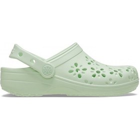 Resim Crocs Classic Floral Cut Out Clog Kız Bebek Terlik 210944 Yeşil 
