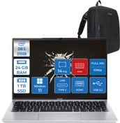 Resim Aspire Lite Intel I5-1235U 24GB Ddr5 1tb SSD UHD Graphics 14'' Fhd W11PRO Gümüş Notebook AL1451MWP06 + Zettaçanta 