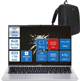 Resim Aspire Lite Intel I5-1235U 24GB Ddr5 1tb SSD UHD Graphics 14'' Fhd W11PRO Gümüş Notebook AL1451MWP06 + Zettaçanta 