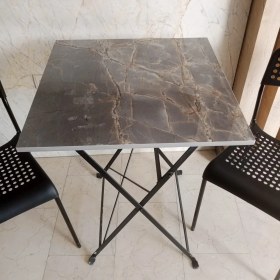 Resim Oasis Stone Versace Gold Porselen Yemek - Bahçe Masası 60 x 60 cm 