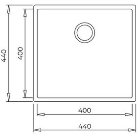 Resim Teka Square 40.40 Tg Tek Gözlü Avena Granit Eviye 