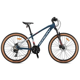 Resim Kron Xc100 Hd 29 Jant 17cm Kadro Mat Lacivert-kırmızı Bisiklet 