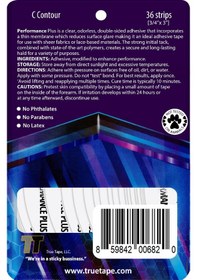 Resim Truetape Performanceplus Mavi Protez Saç Bandı C Oval 2.0 CM x 7.5 CM 