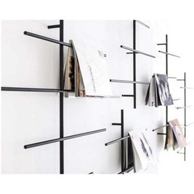 Resim Abronyahediye Kitaplık Metal Duvara Monteli Kitaplık Dergilik Retro Tasarım 